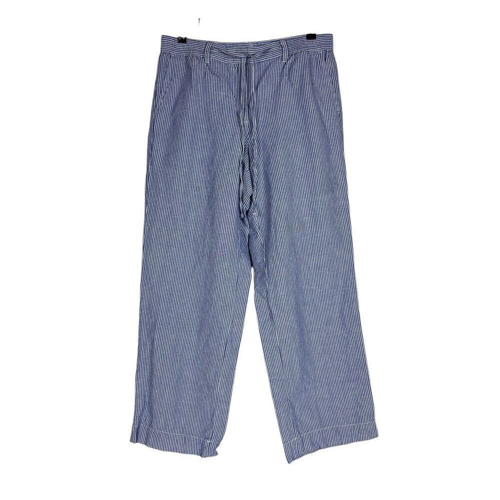 Talbots The Easy Drawstring Pant size 12 Linen Blend